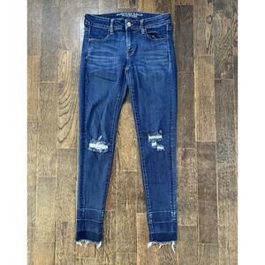 American Eagle Jegging Women's Size 4 Regular (W28xL28) Super Stretch Distressed